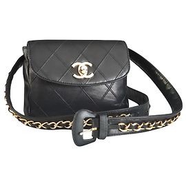 Chanel Classic Mini Belt Clutch Black