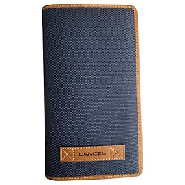Lancel Agenda Holder Blue Cloth Blue