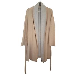 Uterque Coats, Outerwear Beige Grey