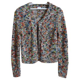 Autre Marque Cardigan multicolore coton et polyamide Multicolore
