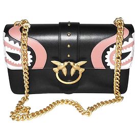 Bolsa Pinko Love em couro preto nova condição Preto