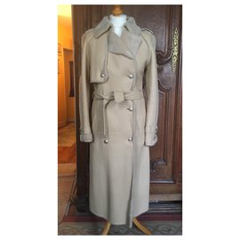 Chanel-Sheepskin trench coat-Beige