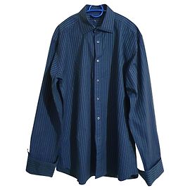 Camisa de algodão listrada Ted Baker azul verde Azul Multicor Verde