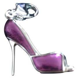 Swarovski-Heeled shoe pendant-Purple