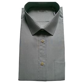 Camicia a righe Yves Saint Laurent in seta verde chiaro Altro Verde chiaro