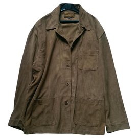 Eric Bompard Suede Coat Camel XXL Other
