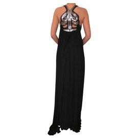 Versace-Sublime vestido largo de noche-Negro