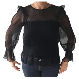 Maje Black Polyester Top Black
