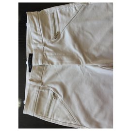Zara-Pantalons, leggings-Blanc cassé