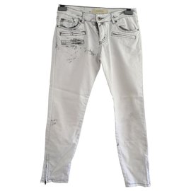 Autre Marque Vaqueros Slim Rapsodia Gris Crudo Gris Blanco roto