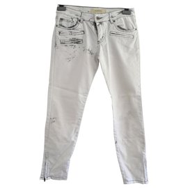 Autre Marque-jeans-Gris,Blanc cassé