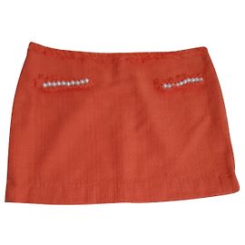 Minifalda Hallhuber naranja de algodón Naranja