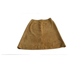 Céline-Celine Leather Skirt-Light brown,Caramel