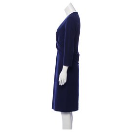 Diane Von Furstenberg-Leora dress-Navy blue