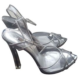 CASADEI PLEXI SANDALEN Silber