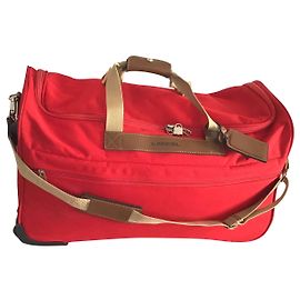 Lancel Reisetasche Rot Hellbraun