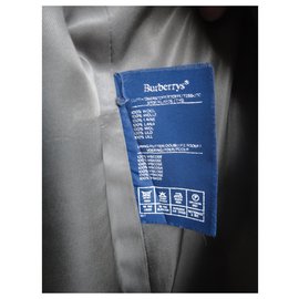 Burberry-Burberry Vintage-Mantel aus Shetland-Tweed 38-Grau