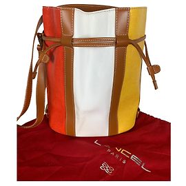Elsa sellier de Lancel Blanc Corail Caramel Paille