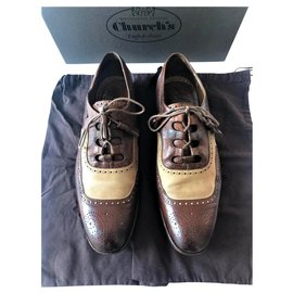 Church's-CHURCH'S MODEL SHANGHAI SIZE UK 9,5-Brown,Beige