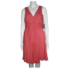 Vera Wang-Vestido coral-Coral