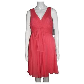 Robe en mousseline corail Vera Wang Corail
