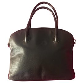 Longchamp Handbag Dark Brown Lambskin Dark brown