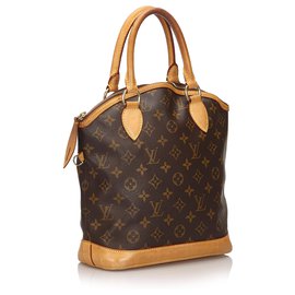 Louis Vuitton-Louis Vuitton Brown Monogram Lockit Vertical-Brown