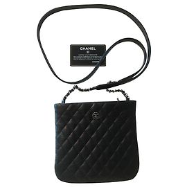 Chanel shoulder sling bag Black