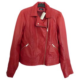 One step-Biker jackets-Red