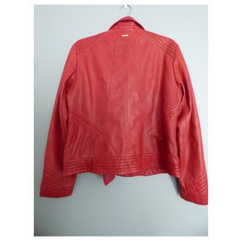 One step-Biker jackets-Red