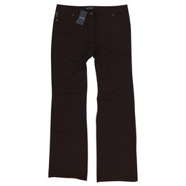 Armani Jeans-ARMANI JEANS Jeans rectos de pierna T33 nuevo con etiquetas-Chocolate