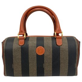 Fendi-Sac à main Boston Pequin Vintage-Multicolore