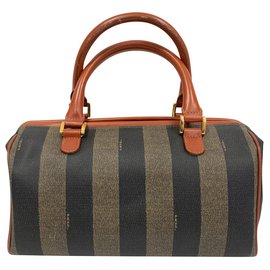 Fendi-Sac à main Boston Pequin Vintage-Multicolore