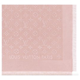 Louis Vuitton-Foulard Louise Vuitton monograma brilho-Rosa