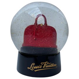 Louis Vuitton-Palla di neve con la borsetta Alma-Rosso