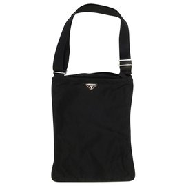 Prada-PRADA Crossbody Bag Nylon Crossbody Bag Messanger Bag Black Unisex-Negro