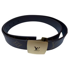 Louis Vuitton-Cinturón Louis Vuitton para hombre-Castaño