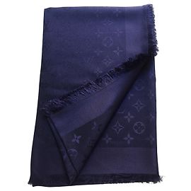 Louis Vuitton Monogram Scarf Blue