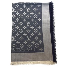 Louis Vuitton-Lenço do monograma-Azul