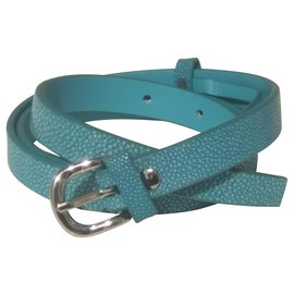 Autre Marque-Turquoise stingray belt-Turquoise