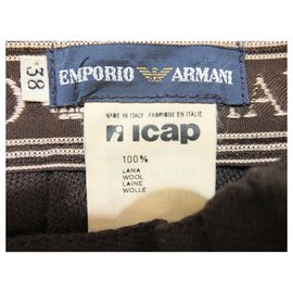 Emporio Armani-EMPORIO ARMANI calcinha de lã com saia-Chocolate