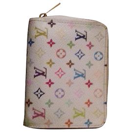 Louis Vuitton Zippy Kartenetui Weiß Leder Weiß