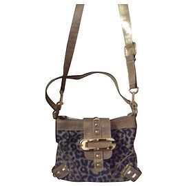 Guess Handbag Leopard Print Cotton Leopard print