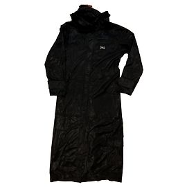 D&G D & G Dolce Gabbana Maxi chaqueta de lluvia con capucha negro Negro