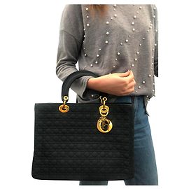 Tessuto vintage Lady Dior Nero