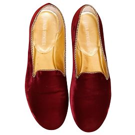 Zapatillas Sonia Rykiel de terciopelo burdeos Burdeos