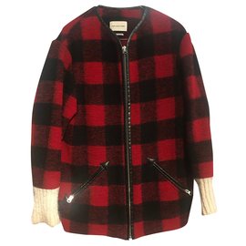 Isabel Marant-Coats, Outerwear-Black,Red