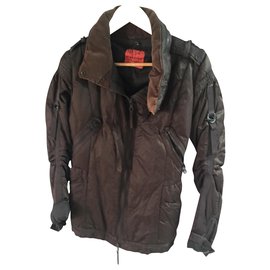 Marithé et François Girbaud Mantel Schokolade Polyester Schokolade