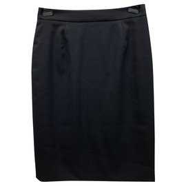 Stella Mc Cartney-Classic wool skirt-Black