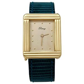Reloj Poiray "My First" de oro amarillo, correa de cuero intercambiable. Otro